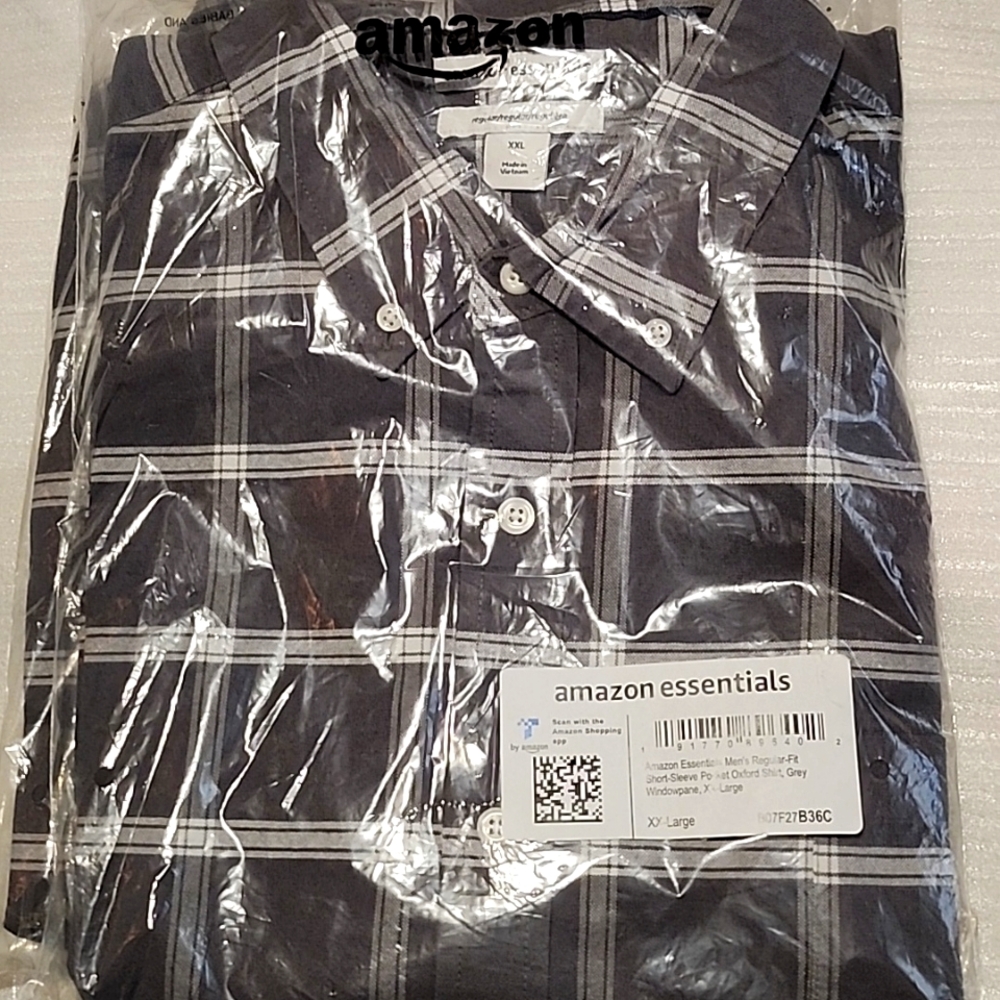 Amazon essentials Oxford XXL SHIRTS mens short sleeve